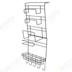 5 Tiers Iron Wall Mount Kitchen Freezer Door Spice Rack Storage Shelf Cabinet Organizer Fridge Holder 5 Tiers Iron Wall Mount Kitchen Freezer Door Spice Rack Storage Shelf Cabinet Organizer Fridge Holder