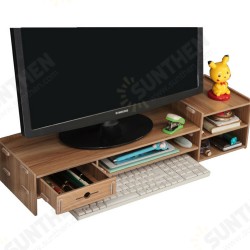6 Colors Multi-function Desktop Monitor Stand Computer Laptop Screen Riser Wood Shelf Desk Storage Holder 6 Colors Multi-function Desktop Monitor Stand Computer Laptop Screen Riser Wood Shelf Desk Storage Holder