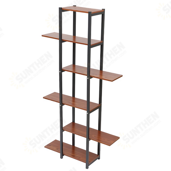 6 Layers Home Storage Rack Shelf Display Rack Plant Holder Flower Pot Rack Bookstand Indoor Outdoor for Bedroom Living Room