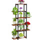 6 Layers Home Storage Rack Shelf Display Rack Plant Holder Flower Pot Rack Bookstand Indoor Outdoor for Bedroom Living Room