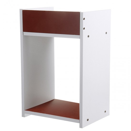 Assembled Storage Cabinet Wooden Storage Bedside Cabinet White Bedroom Locker for Home Office