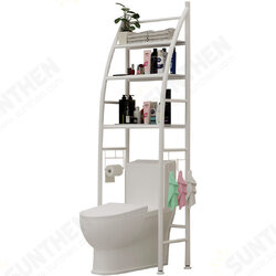 Floor-to-Ceiling Bathroom Shelf Rack Wall-Mounted Bathroom Hair Dryer Toilet Washing Machine Toilet Shelf Storage Rack