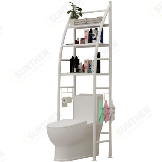 Floor-to-Ceiling Bathroom Shelf Rack Wall-Mounted Bathroom Hair Dryer Toilet Washing Machine Toilet Shelf Storage Rack