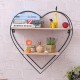 Heart-shaped Wooden Wall Shelf 2 Layers Vintage Storage Wall Mounted Display Floating Rack for Kitchen Living Room Office