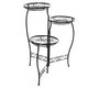 Metal Flower Pot Stand 3 Tiers Rounded Plant Holder Indoor Outdoor Flower Plant Stand Displaying Rack for Home Garden Patio