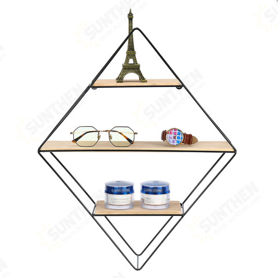 Nordic Wall Mounted Rack Floating Shelves Iron Shelf Simple Bookshelf Storage Decorative Shelf