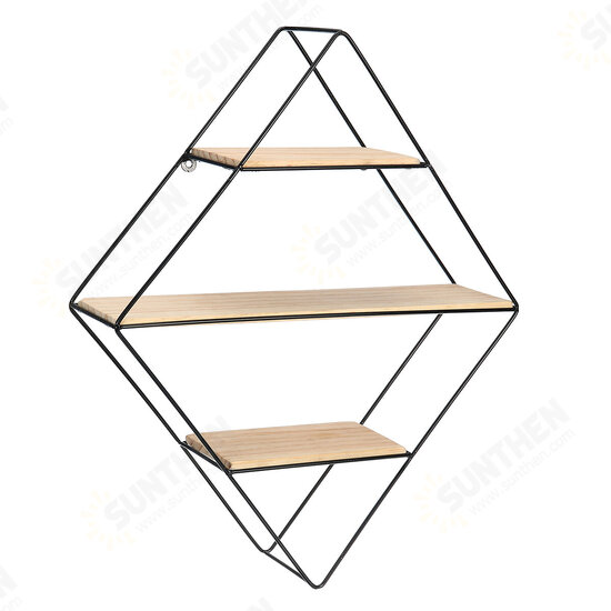 Nordic Wall Mounted Rack Floating Shelves Iron Shelf Simple Bookshelf Storage Decorative Shelf