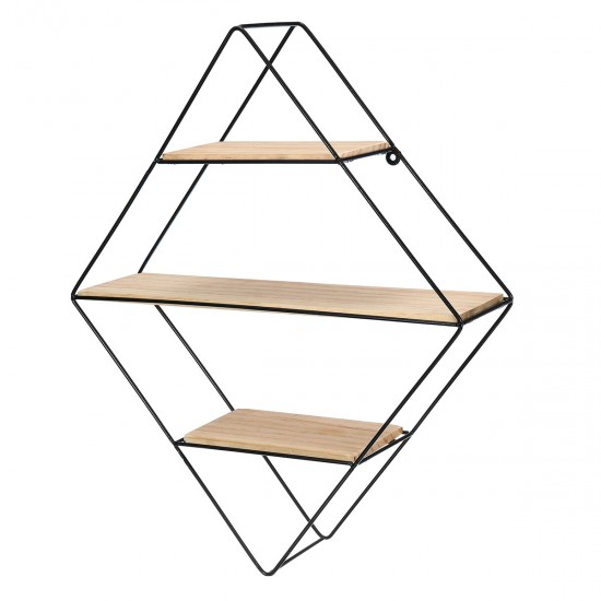 Nordic Wall Mounted Rack Floating Shelves Iron Shelf Simple Bookshelf Storage Decorative Shelf