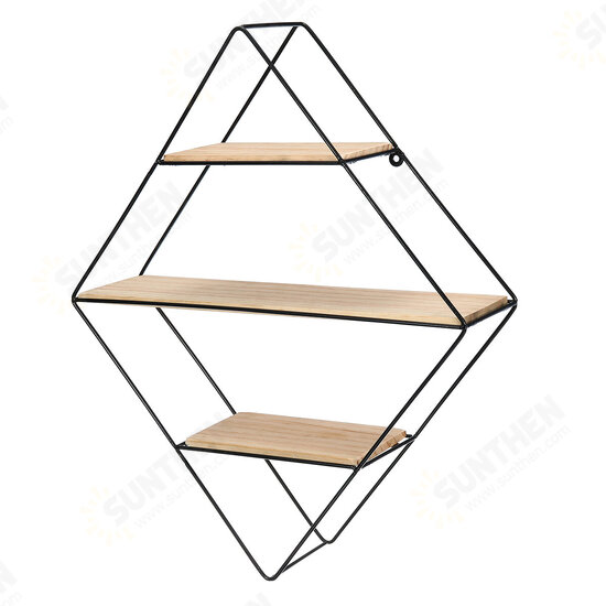 Nordic Wall Mounted Rack Floating Shelves Iron Shelf Simple Bookshelf Storage Decorative Shelf