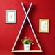 Nordic Wooden Triangle Shelf Wall Hanging Storage Rack Bookshelf Office Home Decorations Stand