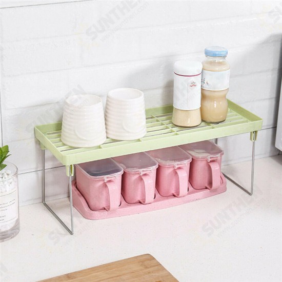 Stable Standing Rack Kitchen Bathroom Countertop Storage Shelf Organizer Holder Small Bookshelf