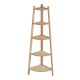 Stylish Corner Ladder Shelving Unit 5 Tier Wall Leaning Bookcase Storage Display Book Accessories Storage Stand
