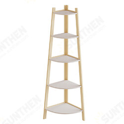 Stylish Corner Ladder Shelving Unit 5 Tier Wall Leaning Bookcase Storage Display Book Accessories Storage Stand Stylish Corner Ladder Shelving Unit 5 Tier Wall Leaning Bookcase Storage Display Book Accessories Storage Stand