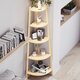 Stylish Corner Ladder Shelving Unit 5 Tier Wall Leaning Bookcase Storage Display Book Accessories Storage Stand