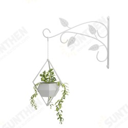 Wall Mounted Flower Shelf Flower Pots Rack Hanging Wrought Basket Floating Shelf Iron Decorative Home Outdoor Plant Bracket