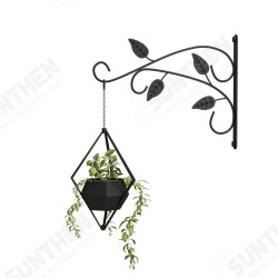 Wall Mounted Flower Shelf Flower Pots Rack Hanging Wrought Basket Floating Shelf Iron Decorative Home Outdoor Plant Bracket