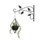 Wall Mounted Flower Shelf Flower Pots Rack Hanging Wrought Basket Floating Shelf Iron Decorative Home Outdoor Plant Bracket