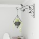 Wall Mounted Flower Shelf Flower Pots Rack Hanging Wrought Basket Floating Shelf Iron Decorative Home Outdoor Plant Bracket