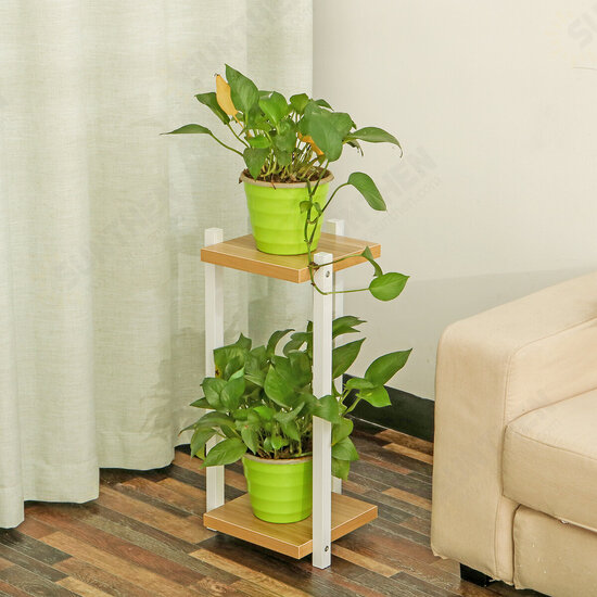 Wooden Nordic Flower Rack Floor Shelf Simple Living Room 2 Layers 3 Layers Flower Shelf Indoor Corner Flower Pot Shelf