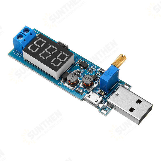 DC 3.5- 12V To DC 1.2-24V DC-DC USB Step UP / Down Power Supply Module Adjustable Boost Buck Convert