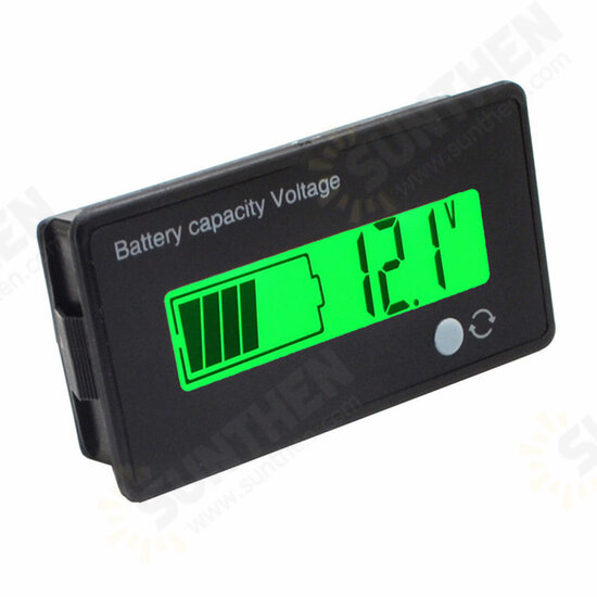 12V/24V/36V/48V 8-70V LCD Acid Lead Lithium Battery Capacity Indicator Digital Voltmeter