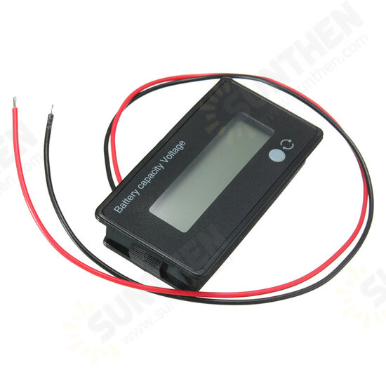 12V/24V/36V/48V 8-70V LCD Acid Lead Lithium Battery Capacity Indicator Digital Voltmeter