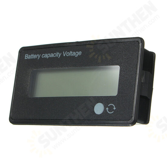 12V/24V/36V/48V 8-70V LCD Acid Lead Lithium Battery Capacity Indicator Digital Voltmeter