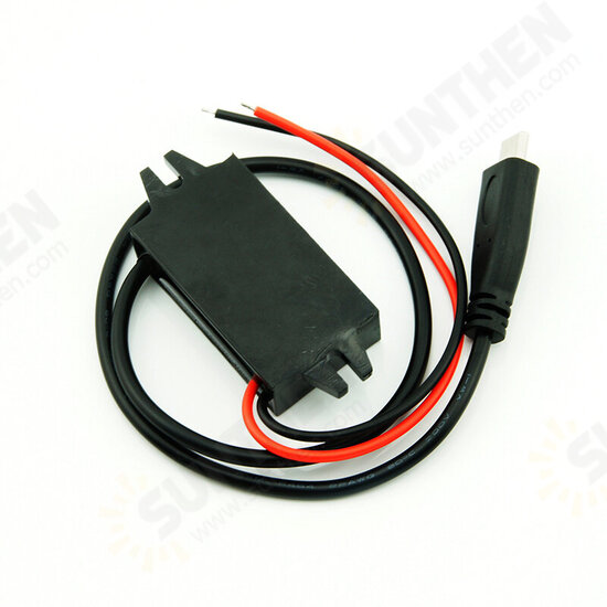 Power Supply 12V to 5V 3A Step-down Power Converter Waterproof Power Supply Type-C Output