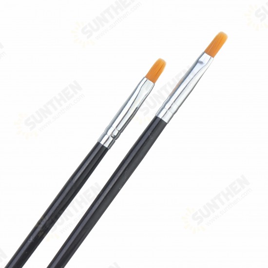 2Pcs Model Color Pen Flat Brush Hand Painting Tools for Oil Painting Pigments