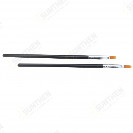 2Pcs Model Color Pen Flat Brush Hand Painting Tools for Oil Painting Pigments