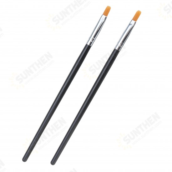 2Pcs Model Color Pen Flat Brush Hand Painting Tools for Oil Painting Pigments