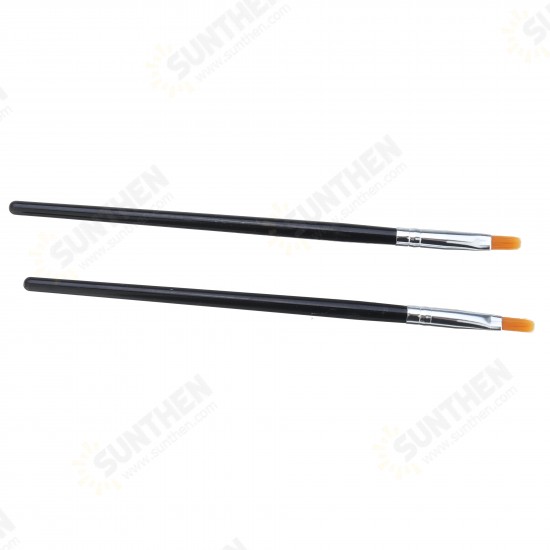 2Pcs Model Color Pen Flat Brush Hand Painting Tools for Oil Painting Pigments