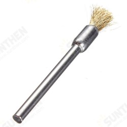 3mm Brass Wire Wheel Brush Cups Tool Shank for Dremel Drill Rust Weld 3mm Brass Wire Wheel Brush Cups Tool Shank for Dremel Drill Rust Weld