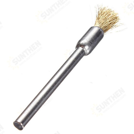 3mm Brass Wire Wheel Brush Cups Tool Shank for Dremel Drill Rust Weld