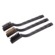 3pc Mini Wire Brush Set Steel Brass Nylon Bristle For Cleaning