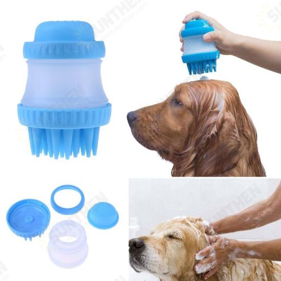 Brush Mitt Massage Scrub Brush Brushing Body Bath Dog Cat Pet Brush Remover Hand Tool