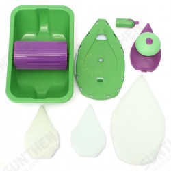 DIY Home Painting Pad Kit Roller Brush Tray Paint Rollers Kit Painting Roller Tray Brush Multifunction Painting Supplies Tool DIY Home Painting Pad Kit Roller Brush Tray Paint Rollers Kit Painting Roller Tray Brush Multifunction Painting Supplies Tool