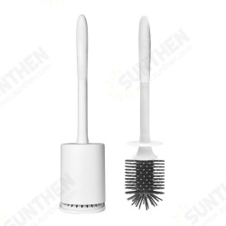 Toilet Brush And Holder Set Silicone & Antibacterial Bristles Bathroom Cleaning Brush Tool Toilet Brush And Holder Set Silicone & Antibacterial Bristles Bathroom Cleaning Brush Tool