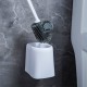 Toilet Brush Bracket Wall-mounted Bathroom Cleaning Brush Kit Holder Cleaner Set