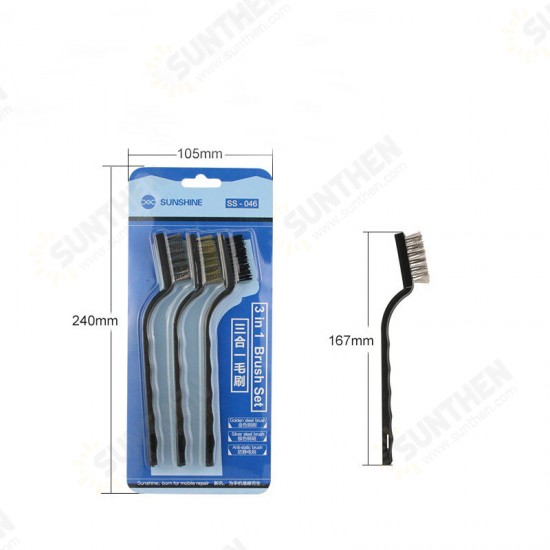 Toothbrush Type Small Wire Brush Industrial Toothbrush Cleaning and Derusting mini Copper Wire Stainless Steel Wire Nylon Diamond Brush