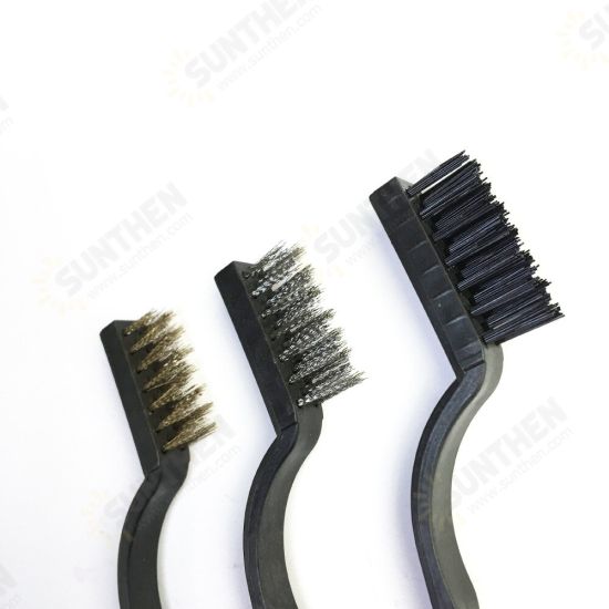 Toothbrush Type Small Wire Brush Industrial Toothbrush Cleaning and Derusting mini Copper Wire Stainless Steel Wire Nylon Diamond Brush