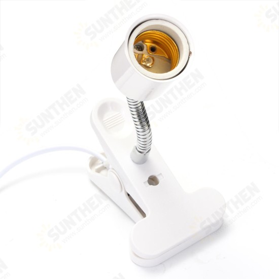 10CM E27 Flexible Pet LED Light Lamp Bulb Adapter Holder Socket with Clip On Off Switch EU US Plug