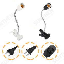 20CM E27 Flexible Bulb Adapter Lampholder Socket with Clip Dimming Switch EU US Plug for Pet Light 20CM E27 Flexible Bulb Adapter Lampholder Socket with Clip Dimming Switch EU US Plug for Pet Light