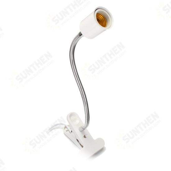 30CM E27 Flexible Pet Heat LED Light Bulb Adapter Lamp Holder Socket with Clip On Off Switch