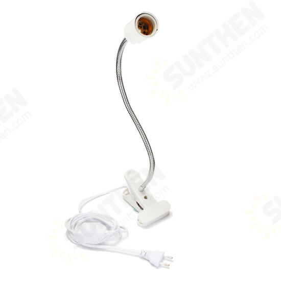 40CM E27 Flexible Pet Reptile Light Bulb Adapter Lamp Holder Socket with Clip ON OFF Switch