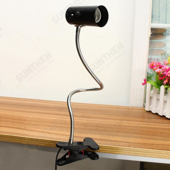 50CM E27 Flexible Reptile LED Light Lamp Holder Bulb Adapter Socket with Clip On Switch AC110-220V