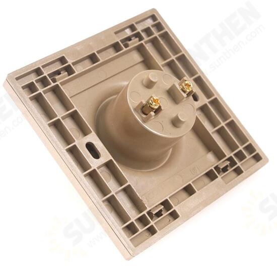 86 Type Square Shape Golden E27 Lamp Holder Socket Bulb Adapter PC Light Fitting AC250V