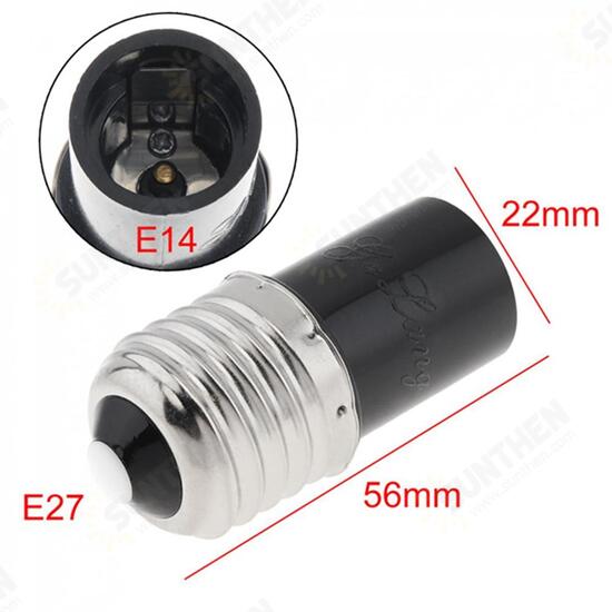 AC100-240V 4A Black E27 To E14 Lamp Holder Light Socket Bulb Adapter