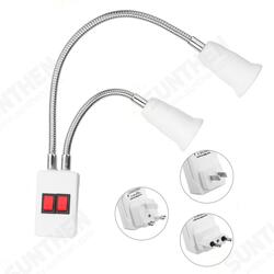 AC100-250V 4A 15-30CM Double Heads E27 Lampholder Bulb Adapter with EU US UK Plug AC100-250V 4A 15-30CM Double Heads E27 Lampholder Bulb Adapter with EU US UK Plug