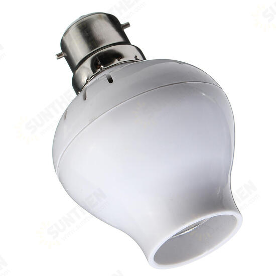 B22 To E27 Infrared PIR Induction Motion Sensor Bulb Adapter Light Socket Lamp Holder AC110-240V